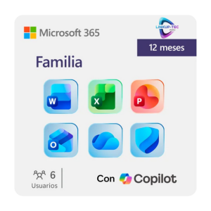 Microsoft 365 Familia – Hasta 6 Usuarios / 12 Meses